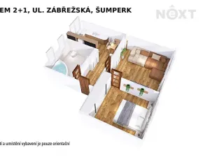 Pronájem bytu 2+1, Šumperk, Zábřežská, 55 m2