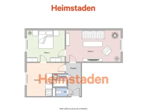 Pronájem bytu 2+1, Ostrava - Poruba, Opavská, 47 m2