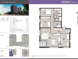 Pronájem bytu 4+kk, Praha - Prosek, Litoměřická, 107 m2