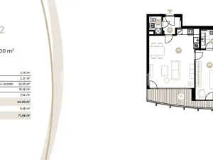 Pronájem bytu 2+kk, Praha - Smíchov, Holečkova, 62 m2