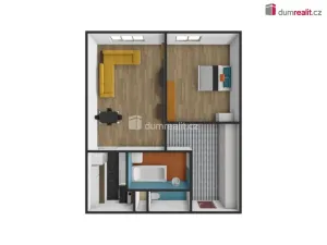 Pronájem bytu 2+kk, Praha - Letňany, Malkovského, 42 m2