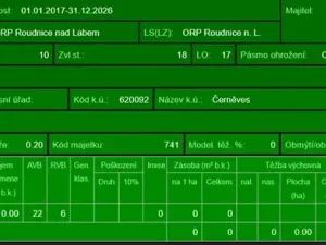 Prodej podílu lesa, Černěves, 9239 m2