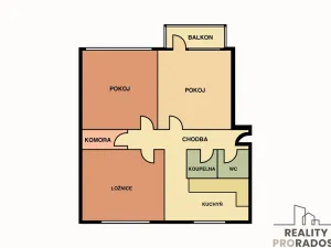Prodej bytu 3+1, Ostrava, Dr. Martínka, 73 m2