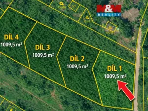 Prodej louky, Velké Popovice, 1009 m2