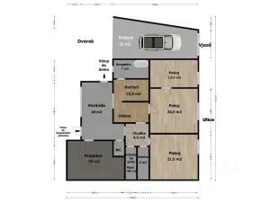 Prodej rodinného domu, Rataje, 105 m2