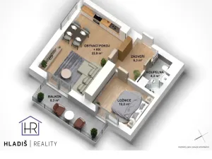 Prodej bytu 2+kk, Fryšták, Přehradní, 46 m2