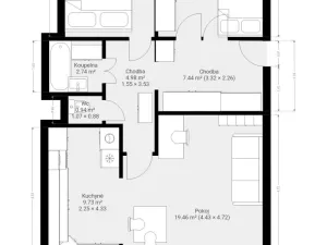 Pronájem bytu 3+1, Brno, Zikova, 74 m2