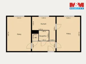 Pronájem bytu 2+1, Habartov, Švermova, 53 m2