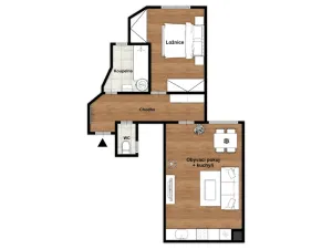 Prodej bytu 2+kk, Praha - Vysočany, Na břehu, 50 m2