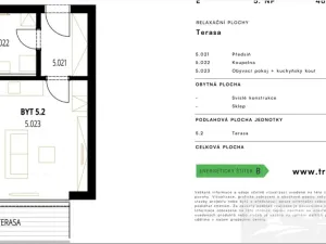 Pronájem bytu 1+kk, Plzeň, Měděná, 33 m2