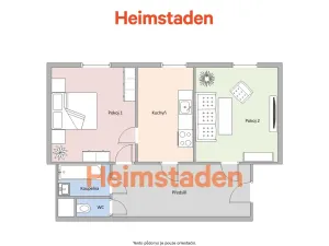 Pronájem bytu 2+1, Ostrava - Poruba, Gustava Klimenta, 58 m2