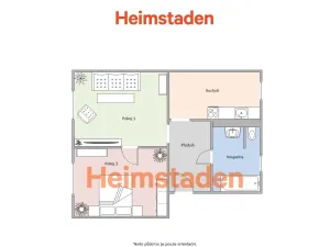 Pronájem bytu 2+1, Ostrava - Moravská Ostrava, Chocholouškova, 47 m2