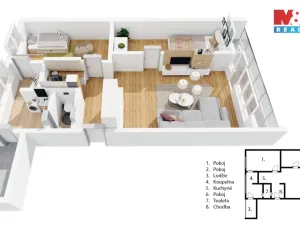Prodej bytu 3+kk, Pardubice - Polabiny, Kosmonautů, 57 m2