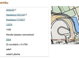 Prodej lesa, Pardubice, 2461 m2