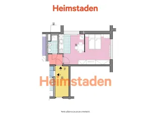 Pronájem bytu 1+kk, Karviná - Nové Město, Zakladatelská, 24 m2