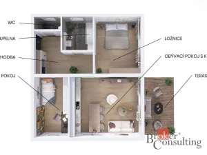 Prodej bytu 3+kk, Hronov, Husova, 70 m2