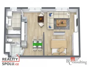 Pronájem bytu 2+kk, Praha - Nusle, U družstva Repo, 51 m2