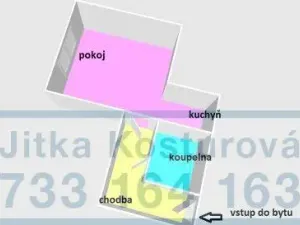 Pronájem bytu 1+kk, Krnov - Pod Cvilínem, Textilní, 35 m2