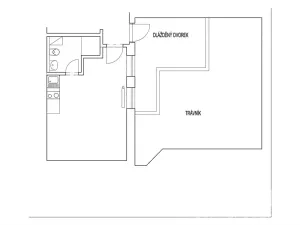 Pronájem bytu 1+kk, Praha - Braník, Na vinohradu, 21 m2