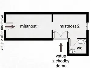 Pronájem obchodního prostoru, Praha - Nusle, Sezimova, 39 m2