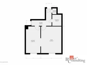 Pronájem bytu 1+1, Praha - Braník, Branická, 46 m2