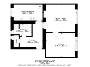 Prodej bytu 2+1, Praha - Dejvice, Šárecká, 56 m2