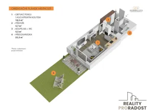 Prodej bytu 1+kk, Praha, Smržových, 30 m2