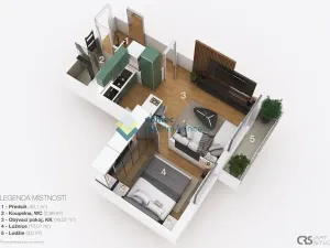 Pronájem bytu 2+kk, Jičín, Sokolovská, 40 m2