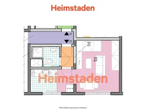 Pronájem bytu 1+kk, Karviná - Nové Město, Kořenského, 36 m2
