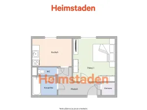 Pronájem bytu 1+1, Karviná - Ráj, Okružní, 38 m2