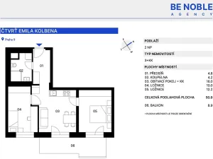 Prodej bytu 3+kk, Praha - Vysočany, Fafkových, 60 m2