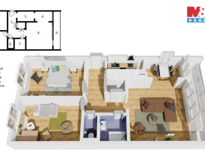 Prodej bytu 3+1, Praha - Bohnice, Katovická, 65 m2