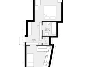Pronájem bytu 1+1, Brno, Pekařská, 48 m2