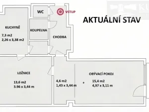 Prodej bytu 2+1, Příbram, Bratří Čapků, 54 m2