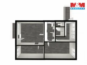 Pronájem bytu 3+1, Hradec Králové - Slezské Předměstí, Severní, 62 m2