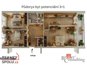 Prodej bytu 3+kk, Praha - Čimice, Křivenická, 75 m2