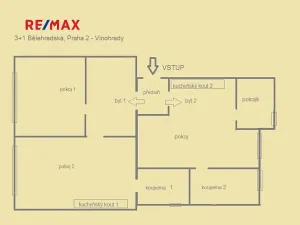 Prodej bytu 4+kk, Praha - Vinohrady, Bělehradská, 81 m2