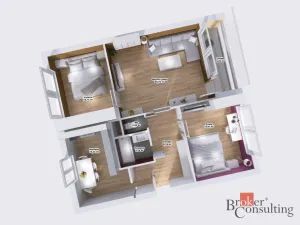 Prodej bytu 3+1, Česká Lípa, Smetanovo nábřeží, 70 m2