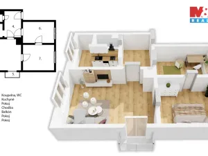 Prodej bytu 3+1, Prachatice - Prachatice II, Černohorská, 67 m2