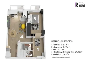 Prodej bytu 2+kk, Praha - Stodůlky, Mezi školami, 46 m2