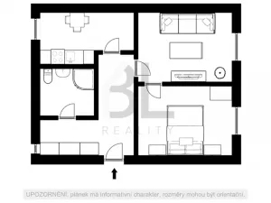 Prodej bytu 2+1, Hodonín, Horní Valy, 55 m2