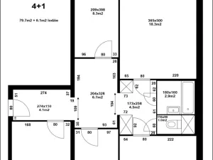 Prodej bytu 4+1, Praha - Chodov, Babákova, 80 m2