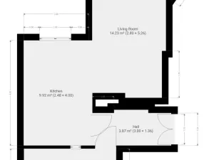 Pronájem bytu 1+kk, Praha, Jaromírova, 35 m2