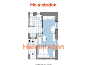 Pronájem bytu 1+kk, Havířov - Prostřední Suchá, Hornická, 32 m2