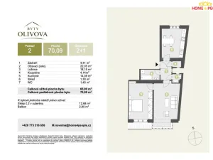 Prodej bytu 2+1, Říčany, Olivova, 70 m2