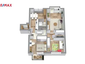 Prodej bytu 3+1, Brno - Řečkovice, Kremličkova, 75 m2