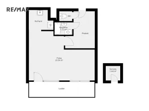 Prodej bytu 1+kk, Praha - Prosek, Vysočanská, 37 m2