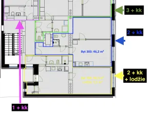 Pronájem bytu 2+kk, Pardubice - Zelené Předměstí, Teplého, 45 m2