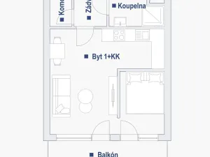 Pronájem bytu 2+kk, Brno - Zábrdovice, Spolková, 38 m2