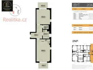 Prodej bytu 2+kk, Mělník, Vlasákova, 58 m2